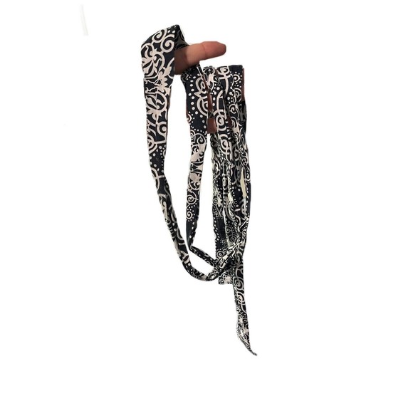 Chadwick’s Navy Blue White Dots Medallion Print Pattern V Neck Belt Tie Dress 18 - Picture 5 of 5